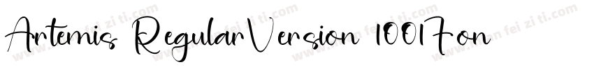 Artemis RegularVersion 1001Fontse字体转换